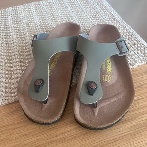 Birkenstock sandals, size 38, new, never worn, color is a gray/green